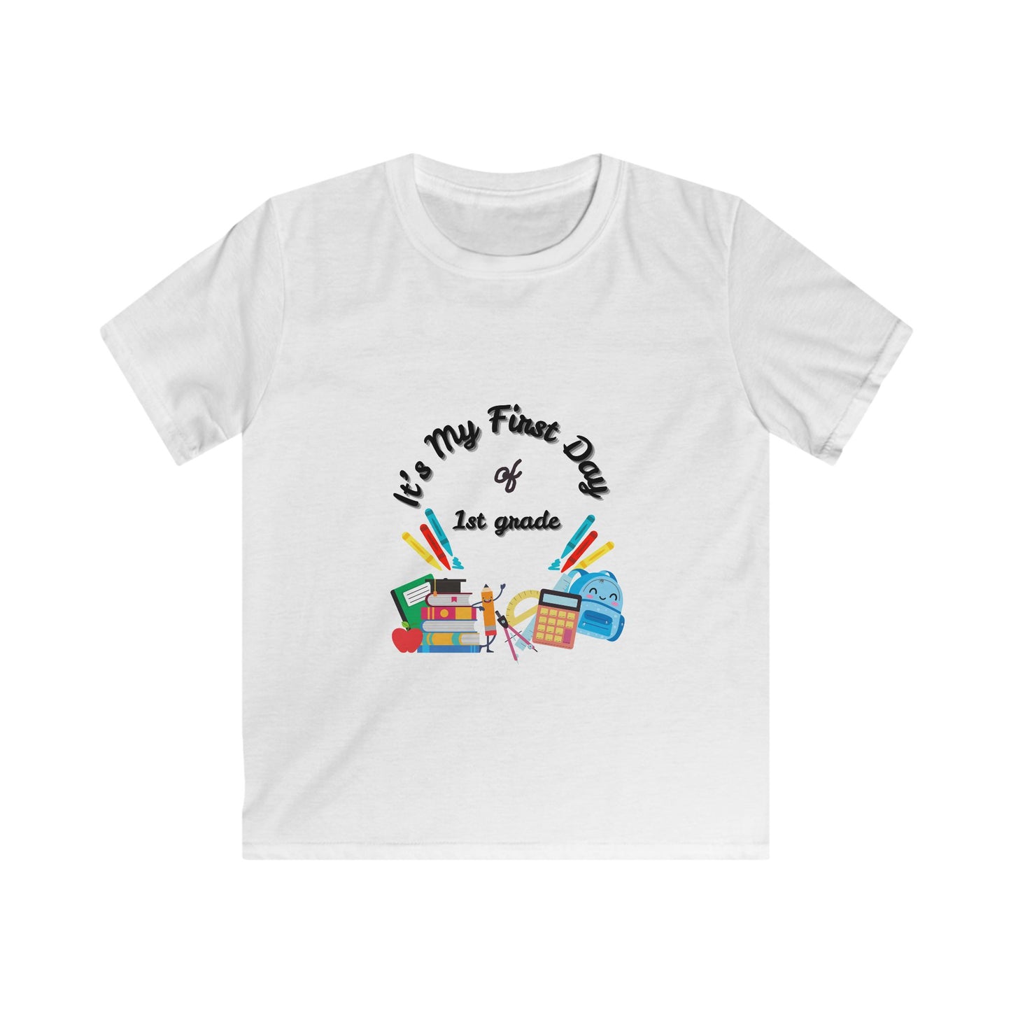 First Day of 1st Grade Kids Tee, Back to School Shirt, Children's Apparel, Educational Gift, Classroom Outfit