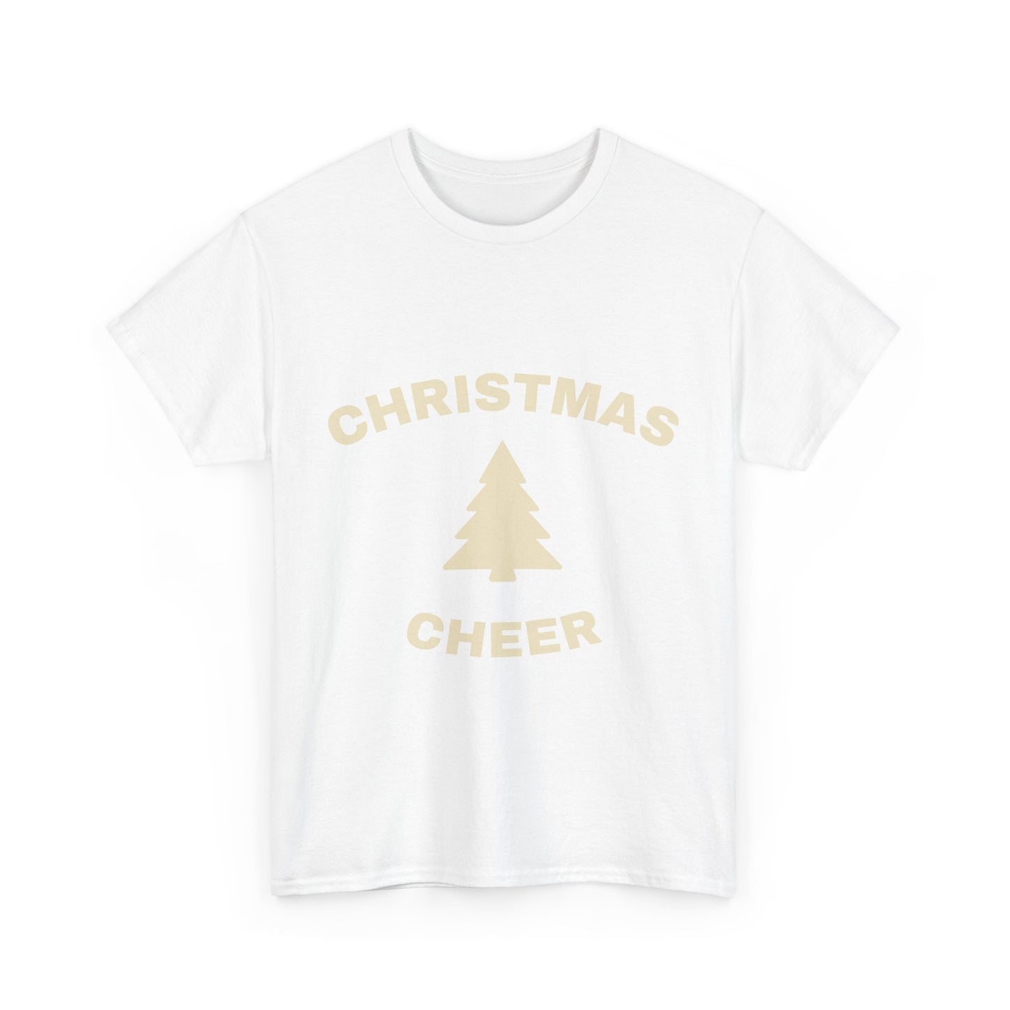 Unisex Heavy Cotton Tee - Christmas Cheer Tee, Holiday Gift Shirt, Seasonal T-Shirt, Festive Apparel, Christmas Party Outfit