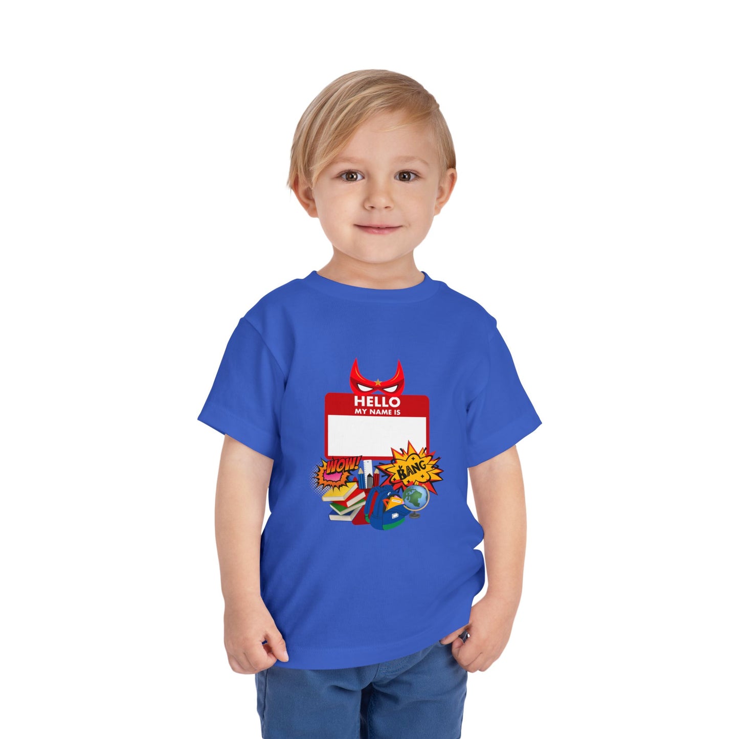 Superhero Toddler Tee - Personalize with Name, Child's Birthday Gift, Fun Party Outfit, Everyday Wear, Kids' Costume
