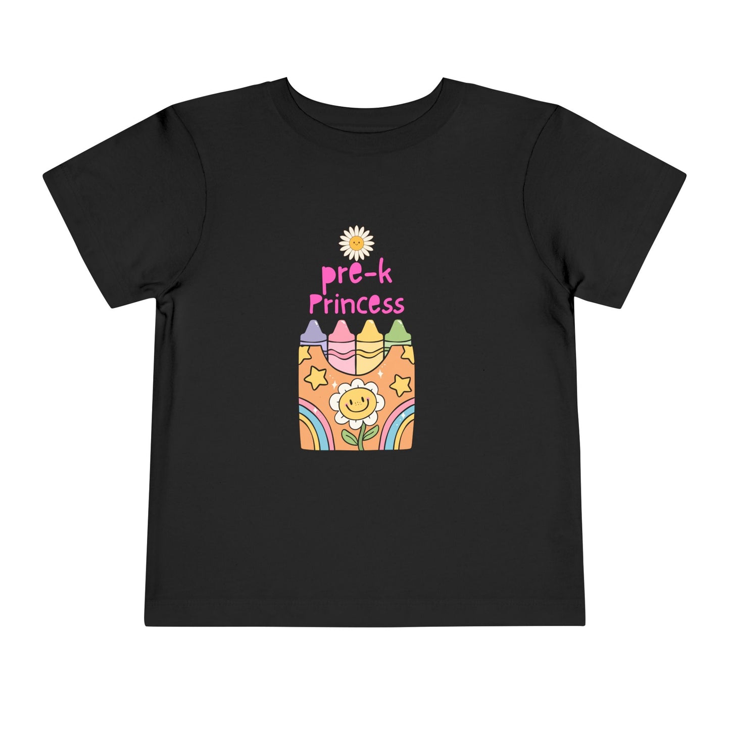 Cute Pre-K Princess Toddler Tee, Fun Kids Shirt, Toddler Birthday Gift, Preschool T-Shirt, Rainbow Crayon Design