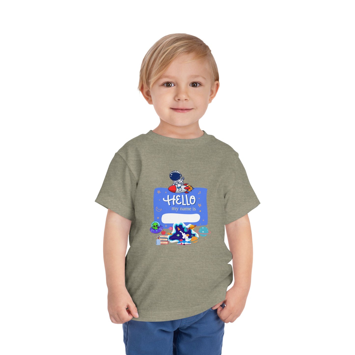 Personalized Toddler Tee with 'Hello My Name Is' Design, Kids Birthday Gift, Nursery Clothing, Playtime Shirt, Fun Kids Apparel