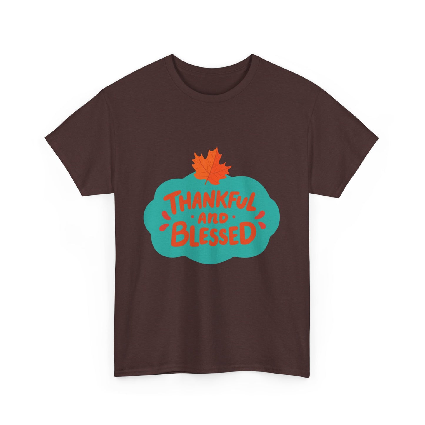 Thankful and Blessed Tee | Unisex Heavy Cotton Tee for Thanksgiving, Casual Wear, Family Gatherings, Gift Idea, Fall Celebration