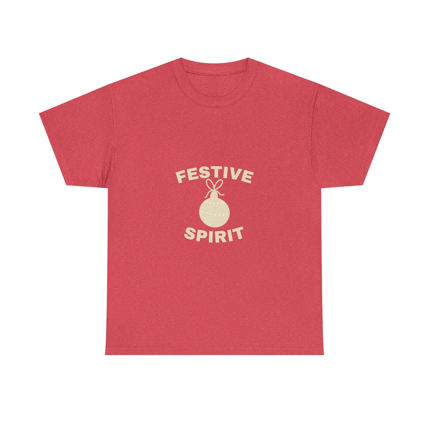 Festive Spirit Unisex Heavy Cotton Tee | Holiday T-Shirt, Christmas Apparel, Gift Idea, Casual Wear, Seasonal Fashion