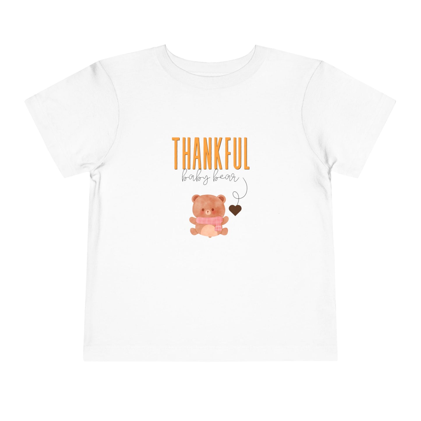 Thankful Baby Bear Toddler Tee, Cute Toddler Shirt, Kids Appreciation Tee, Baby Shower Gift, Fall Outfit