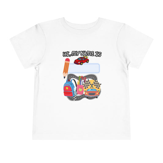 Personalized Toddler Tee with Name and Fun School Design, Cute Kids Clothing, Back to School Shirt, Birthday Gift, Preschool Apparel