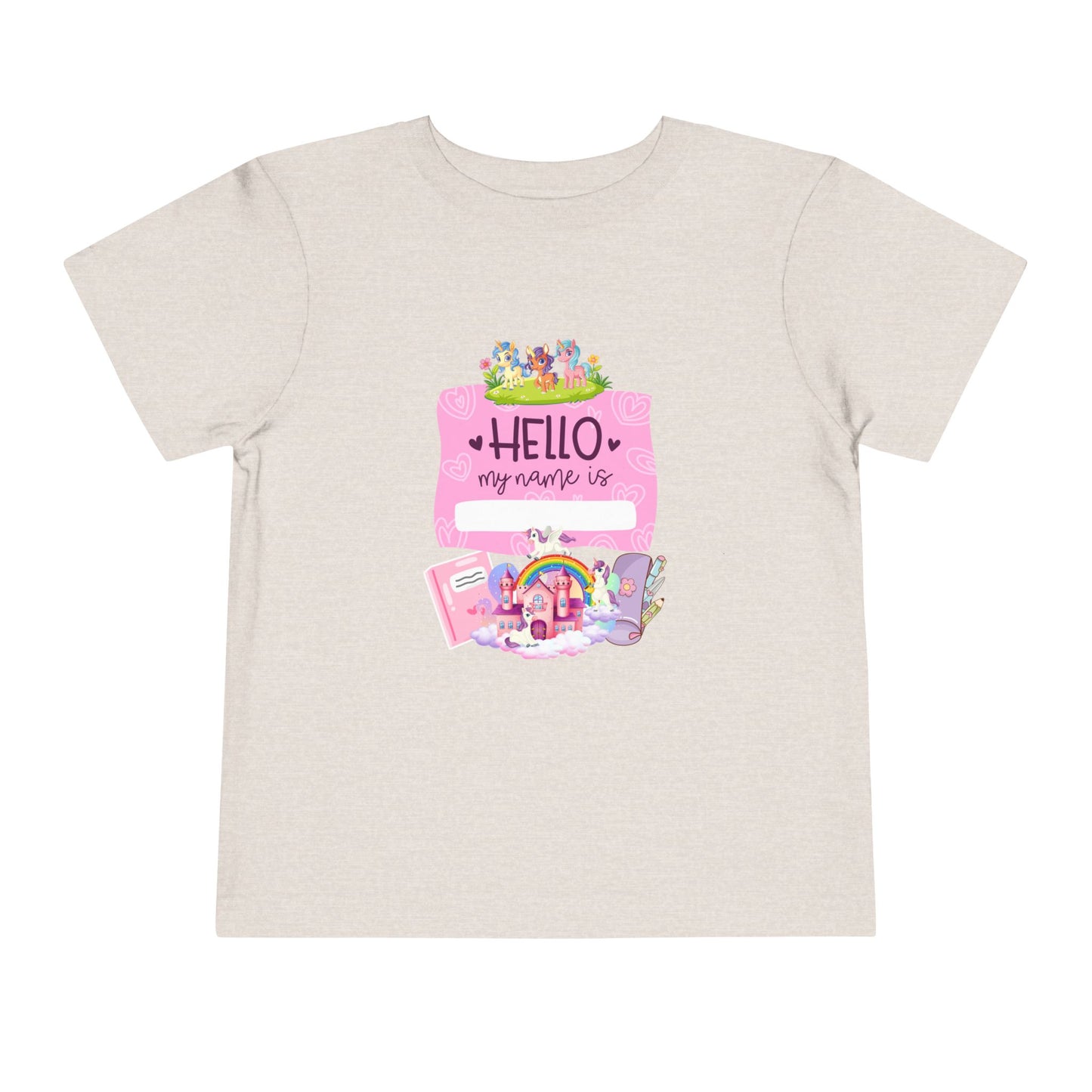 Personalized Toddler Tee - Colorful 'Hello My Name Is' Design, Kids Gift, Birthday, Back to School, Playdate Essentials
