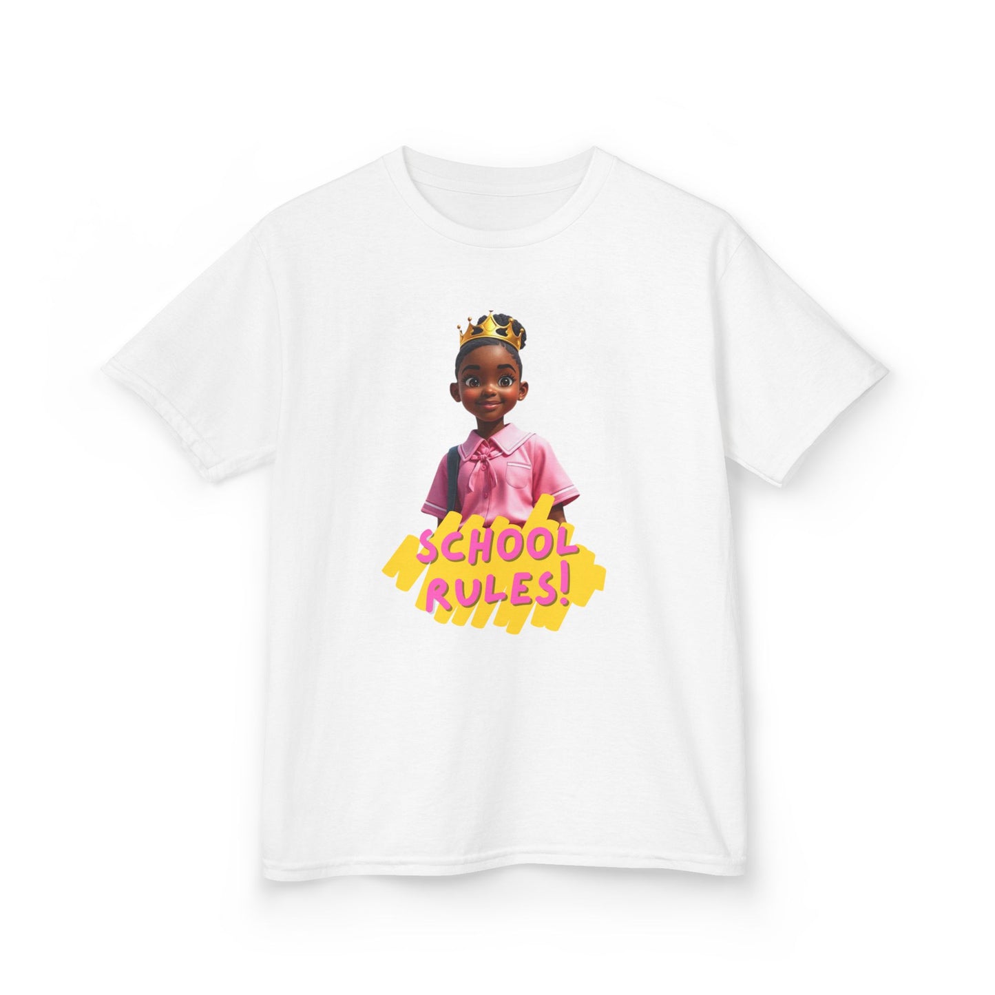 School Rules! Kids Heavy Cotton Tee, Back to School Shirt, Youth Graphic T-Shirt, Fun Kids Apparel, Classroom Gift, Inspiring Kids Clothing