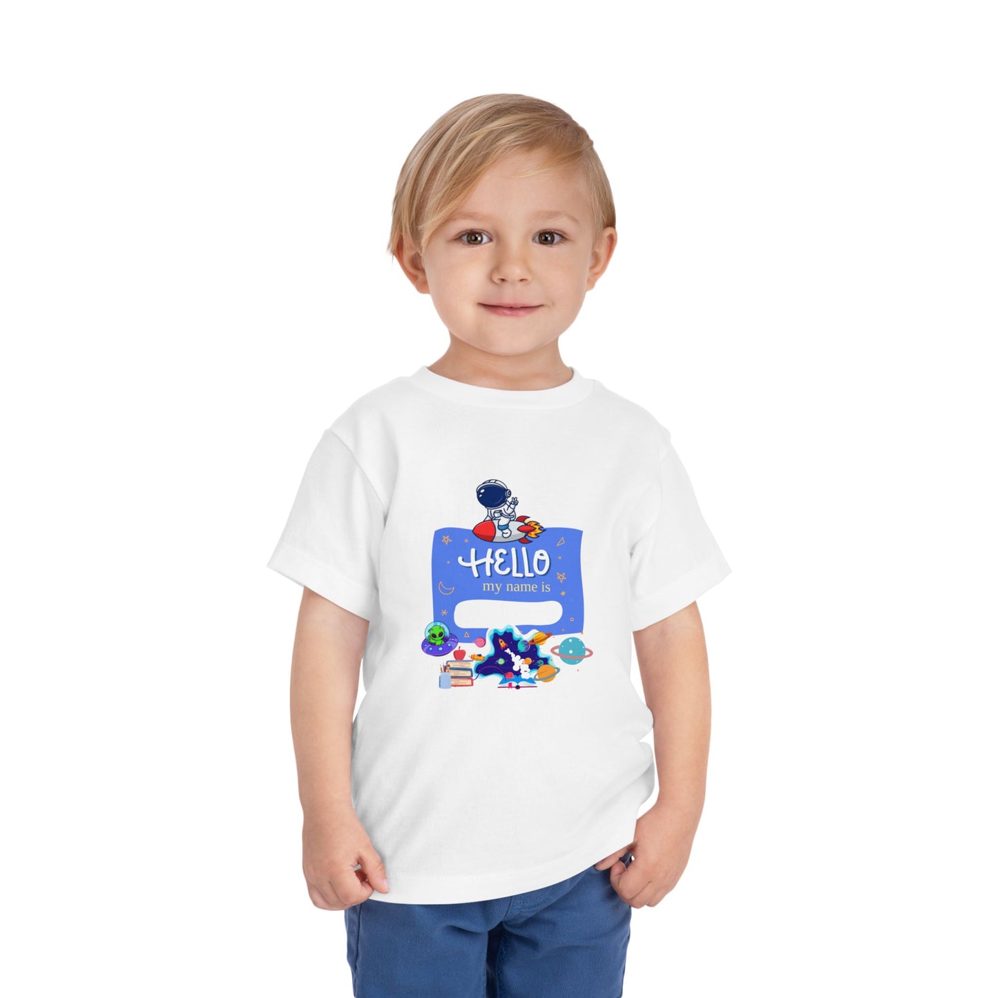 Personalized Toddler Tee with 'Hello My Name Is' Design, Kids Birthday Gift, Nursery Clothing, Playtime Shirt, Fun Kids Apparel