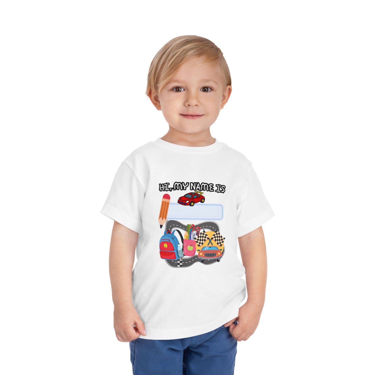 Personalized Toddler Tee with Name and Fun School Design, Cute Kids Clothing, Back to School Shirt, Birthday Gift, Preschool Apparel