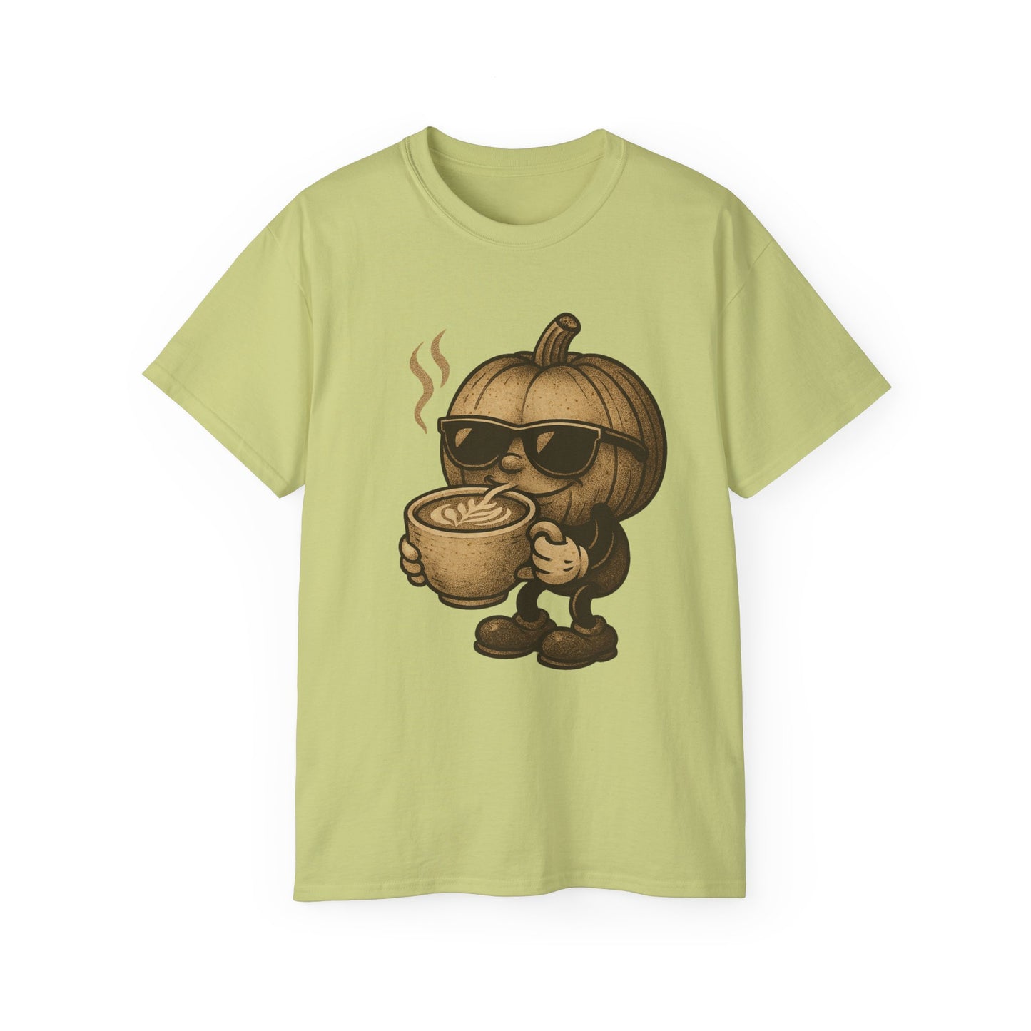 Cool Pumpkin Coffee Tee, Unisex Casual Shirt, Fall Apparel, Halloween Gift, Cute Pumpkin T-Shirt, Autumn Fashion