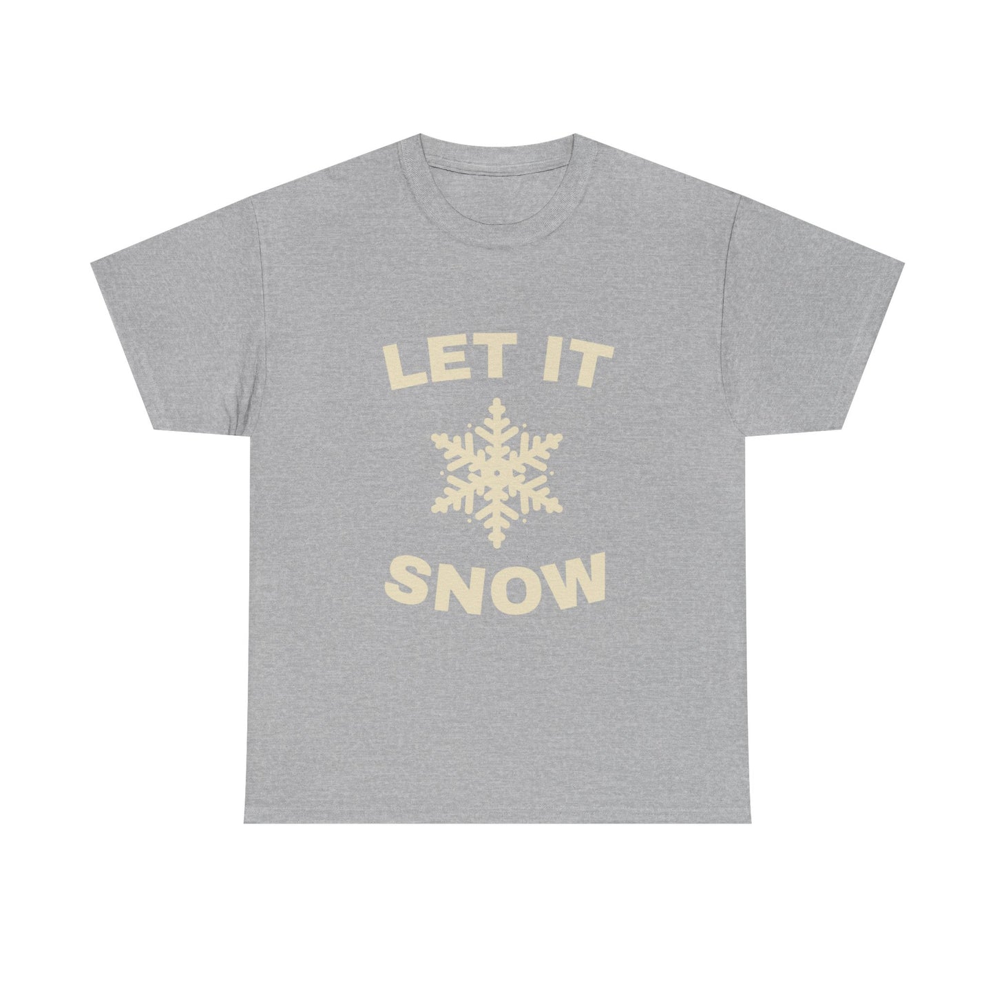 Winter Vibes Unisex Heavy Cotton Tee - Let It Snow! Casual Wear, Holiday Gift, Cozy Style, Winter Fashion, Seasonal T-shirt
