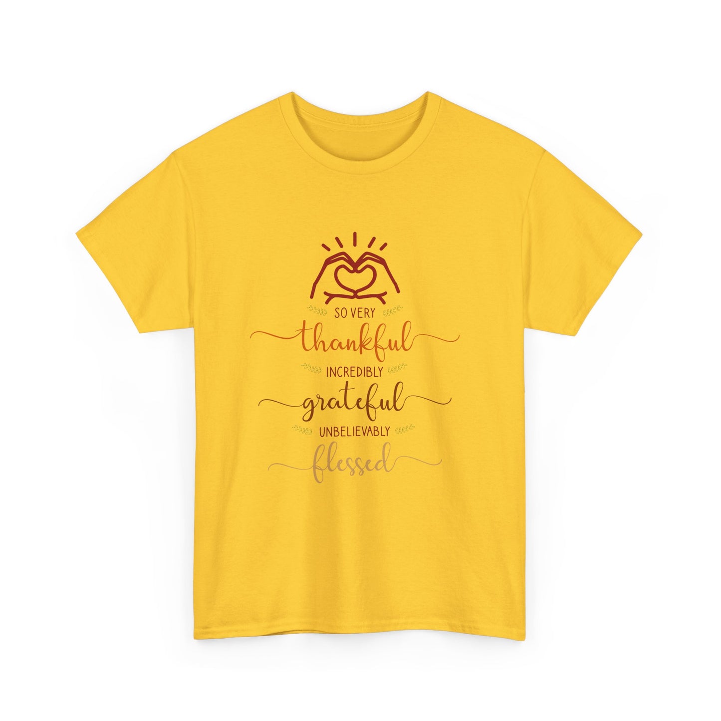 Thankful Unisex Heavy Cotton Tee - Grateful Shirt, Heartfelt Gift, Everyday Wear, Inspirational Quotes, Family Gatherings, Thanksgiving