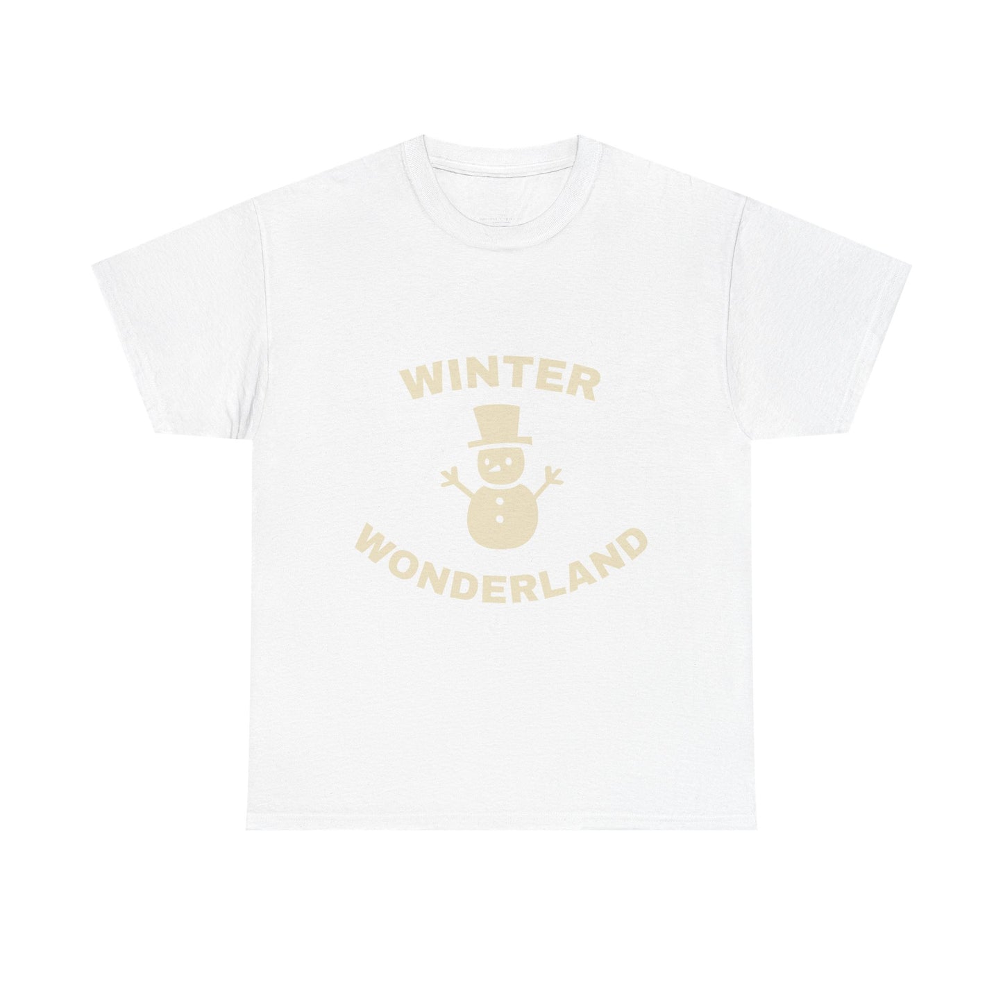 Winter Wonderland Unisex Heavy Cotton Tee, Holiday T-Shirt, Cozy Winter Apparel, Snowman Shirt, Gift for Him/Her