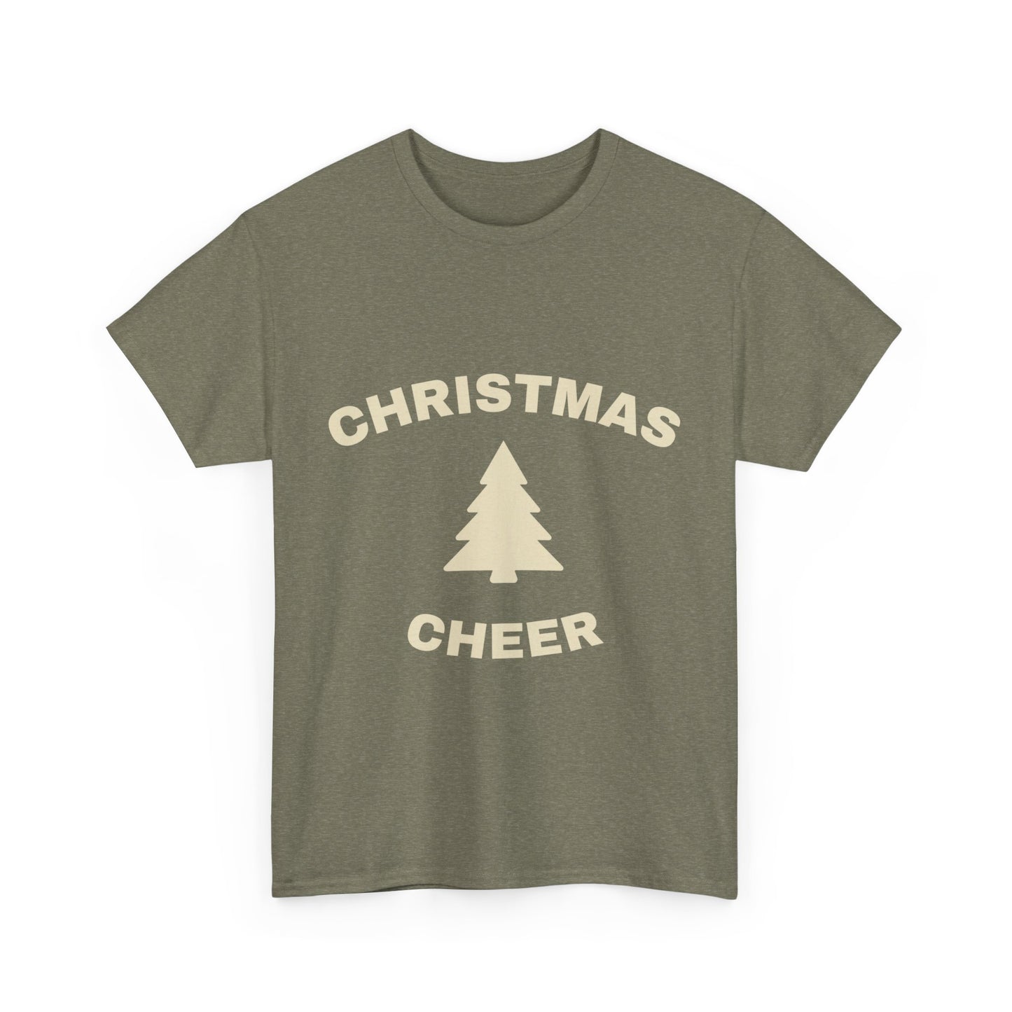 Unisex Heavy Cotton Tee - Christmas Cheer Tee, Holiday Gift Shirt, Seasonal T-Shirt, Festive Apparel, Christmas Party Outfit