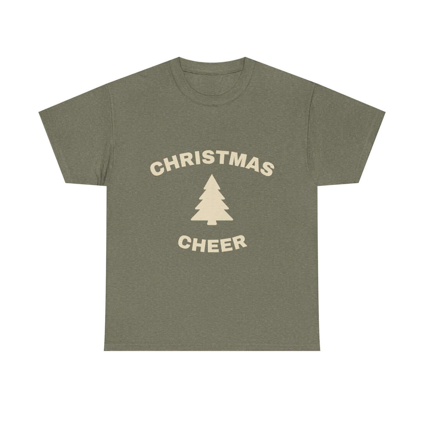Unisex Heavy Cotton Tee - Christmas Cheer Tee, Holiday Gift Shirt, Seasonal T-Shirt, Festive Apparel, Christmas Party Outfit