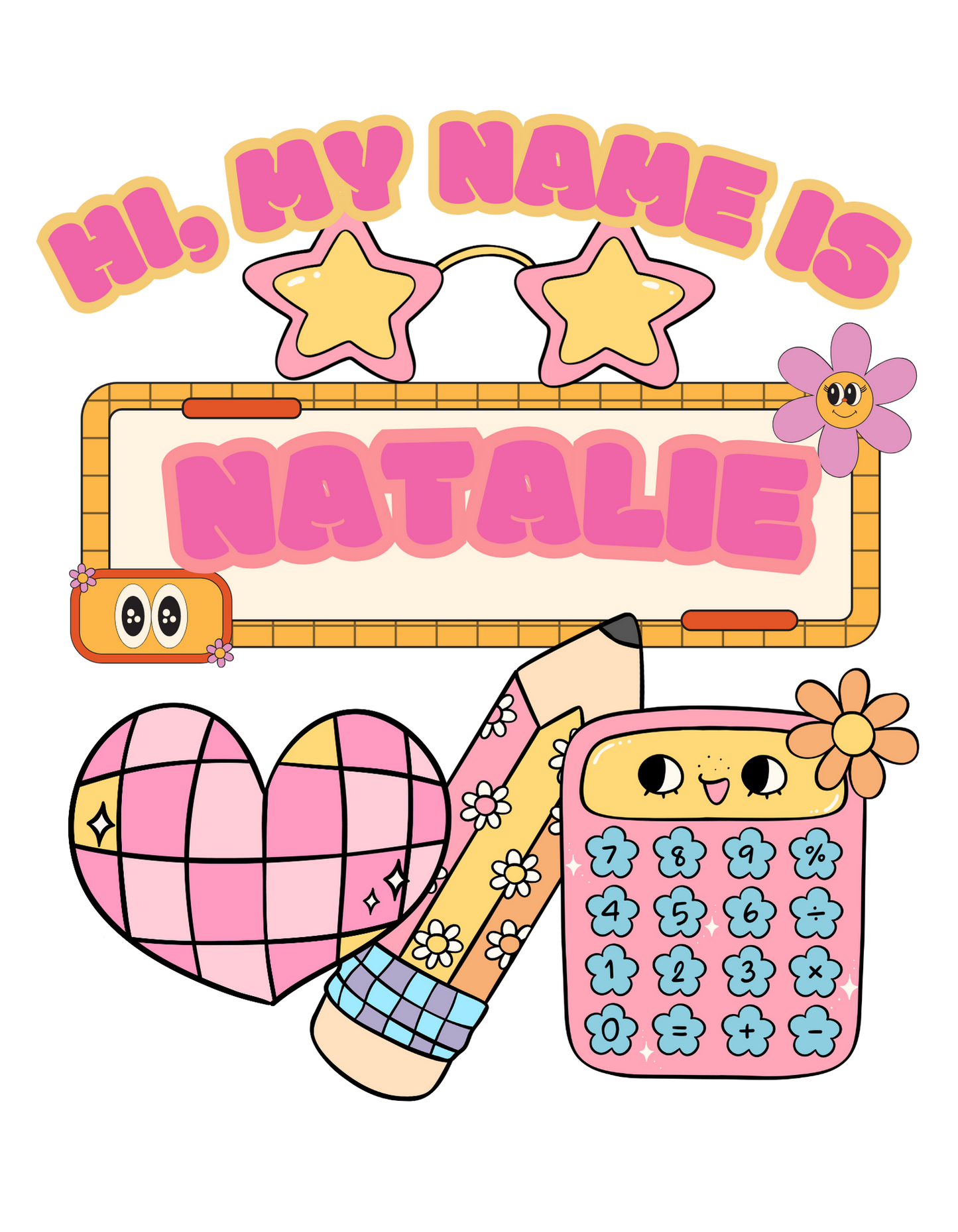 Back to School 'Hi, My Name Is' Design, Personalized Kids Shirt, Summer Playwear, Birthday Gift, Cute Toddler Outfit