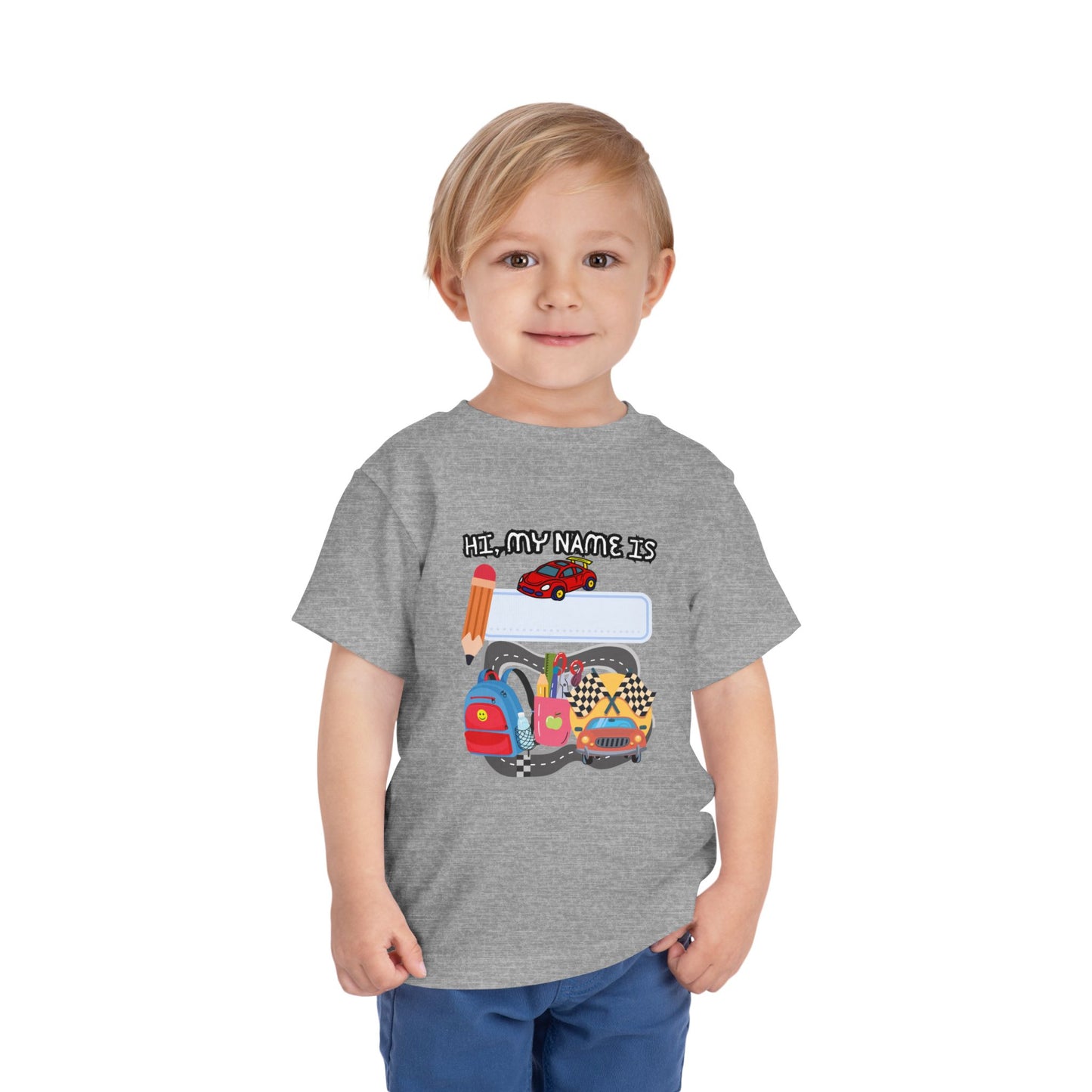 Personalized Toddler Tee with Name and Fun School Design, Cute Kids Clothing, Back to School Shirt, Birthday Gift, Preschool Apparel
