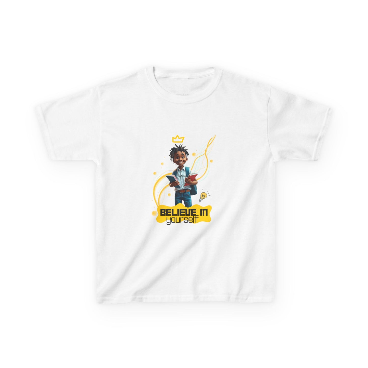 Inspirational Kids Tee - Believe in Yourself! Motivational Shirt for Girls & Boys, Gift for Birthdays, School Events, & Encouragement