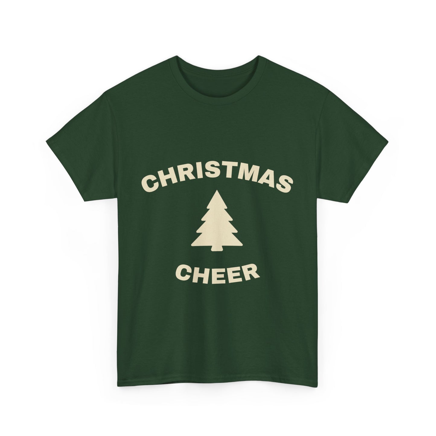 Unisex Heavy Cotton Tee - Christmas Cheer Tee, Holiday Gift Shirt, Seasonal T-Shirt, Festive Apparel, Christmas Party Outfit