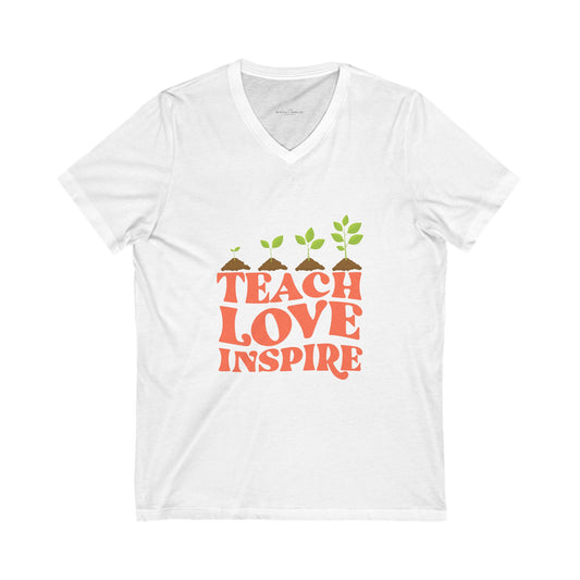 Teachers Short Sleeve V-Neck Tee