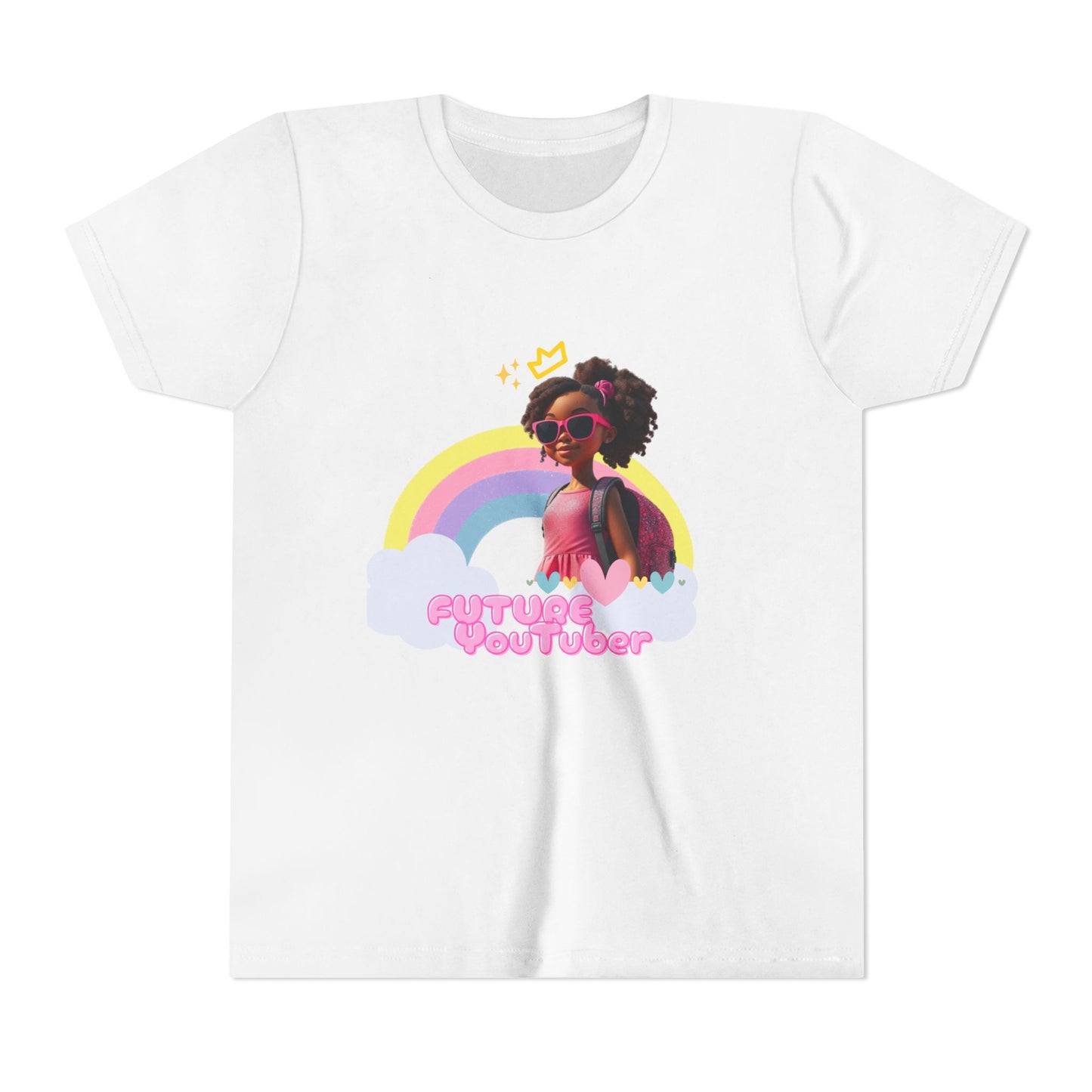 Future YouTuber Graphic Shirt, Cute Kids Tee, Birthday Gift, Rainbow Design, Fun Everyday Wear