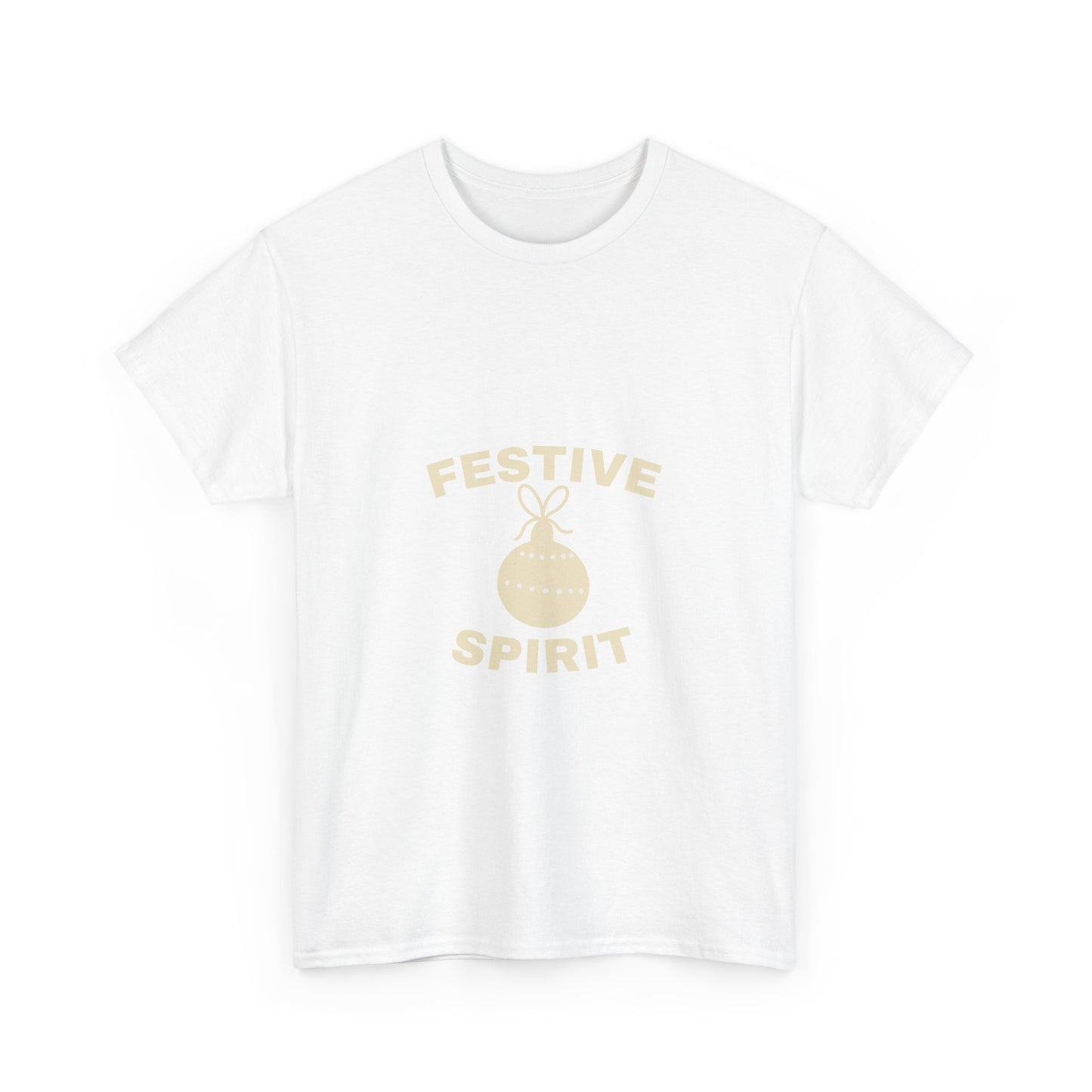 Festive Spirit Unisex Heavy Cotton Tee | Holiday T-Shirt, Christmas Apparel, Gift Idea, Casual Wear, Seasonal Fashion
