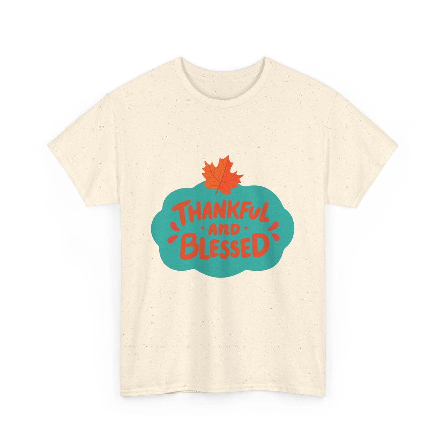 Thankful and Blessed Tee | Unisex Heavy Cotton Tee for Thanksgiving, Casual Wear, Family Gatherings, Gift Idea, Fall Celebration