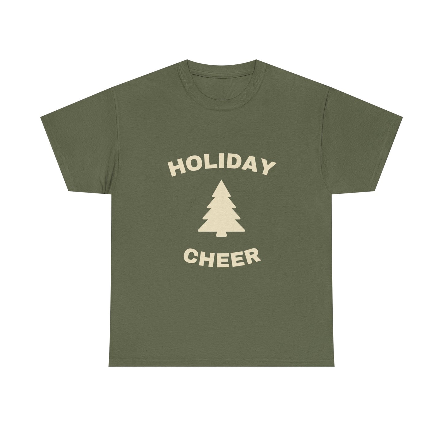 Holiday Cheer Unisex Heavy Cotton Tee, Christmas Gift, Casual Wear, Soft Cotton Tee, Winter Apparel, Unisex T-Shirt