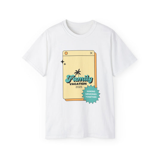 Family Vacation 2025 Unisex Ultra Cotton Tee, Vacation Shirt, Family Reunion Tee, Summer T-Shirt, Travel Keepsake