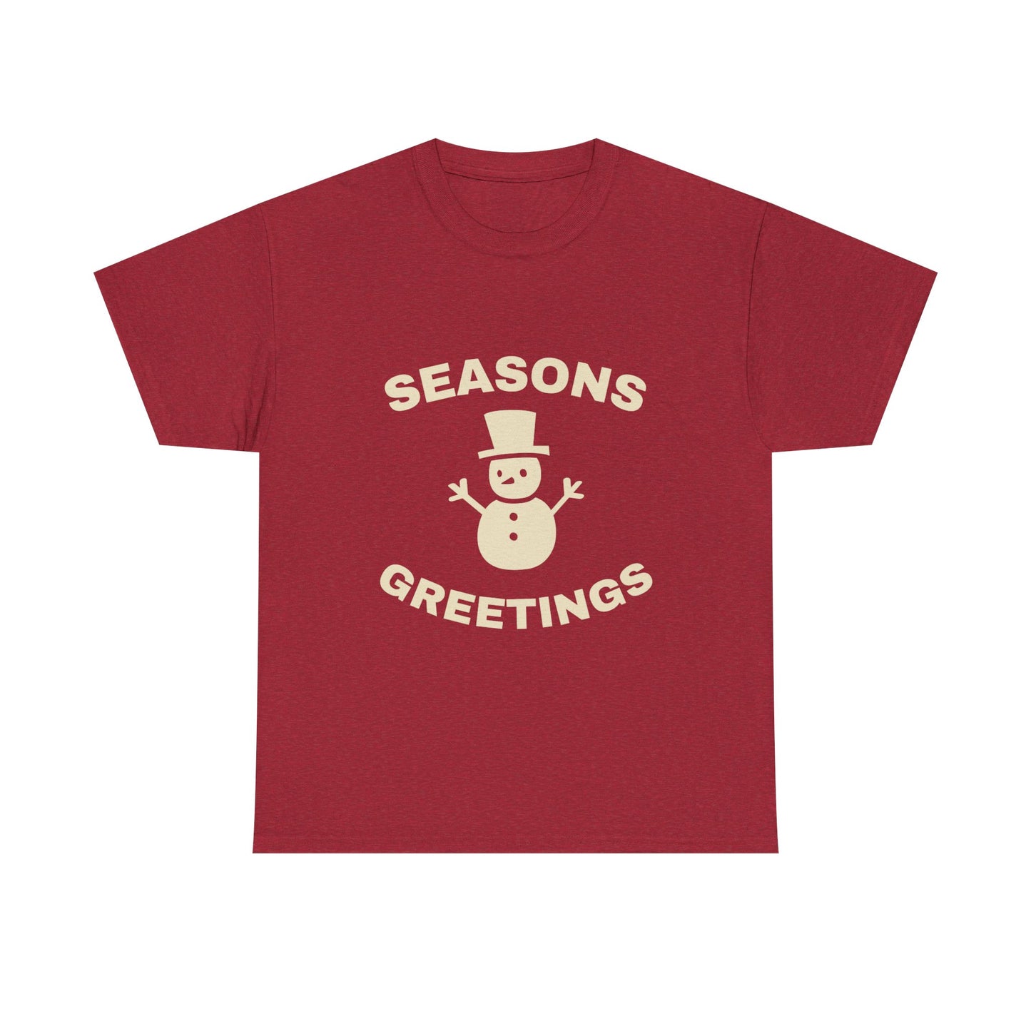 Unisex Seasonal Greetings Tee, Cozy Winter Tee, Holiday Gift, Snowman T-Shirt, Festive Apparel, Christmas Shirt, Casual Wear