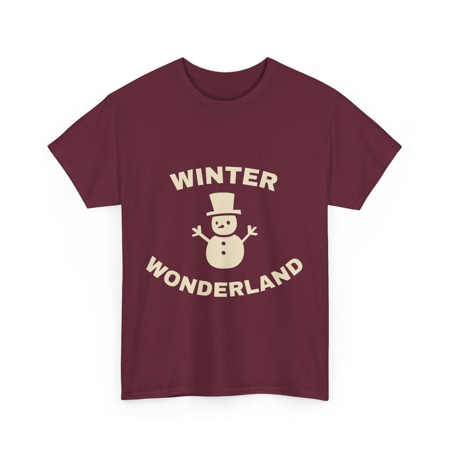 Winter Wonderland Unisex Heavy Cotton Tee, Holiday T-Shirt, Cozy Winter Apparel, Snowman Shirt, Gift for Him/Her