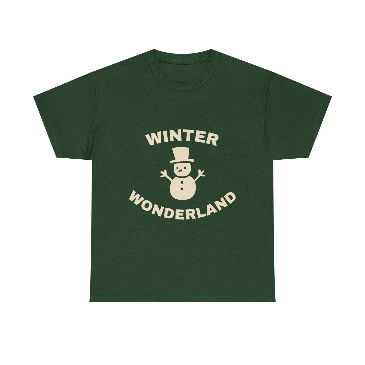 Winter Wonderland Unisex Heavy Cotton Tee, Holiday T-Shirt, Cozy Winter Apparel, Snowman Shirt, Gift for Him/Her