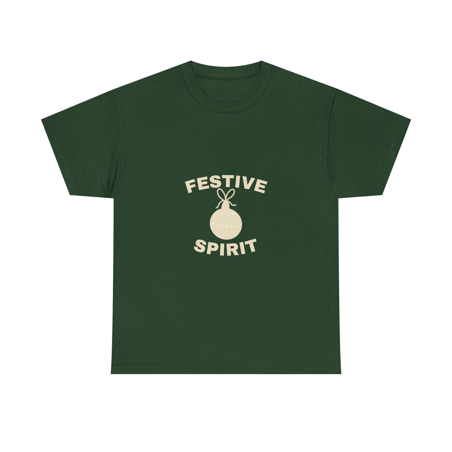 Festive Spirit Unisex Heavy Cotton Tee | Holiday T-Shirt, Christmas Apparel, Gift Idea, Casual Wear, Seasonal Fashion