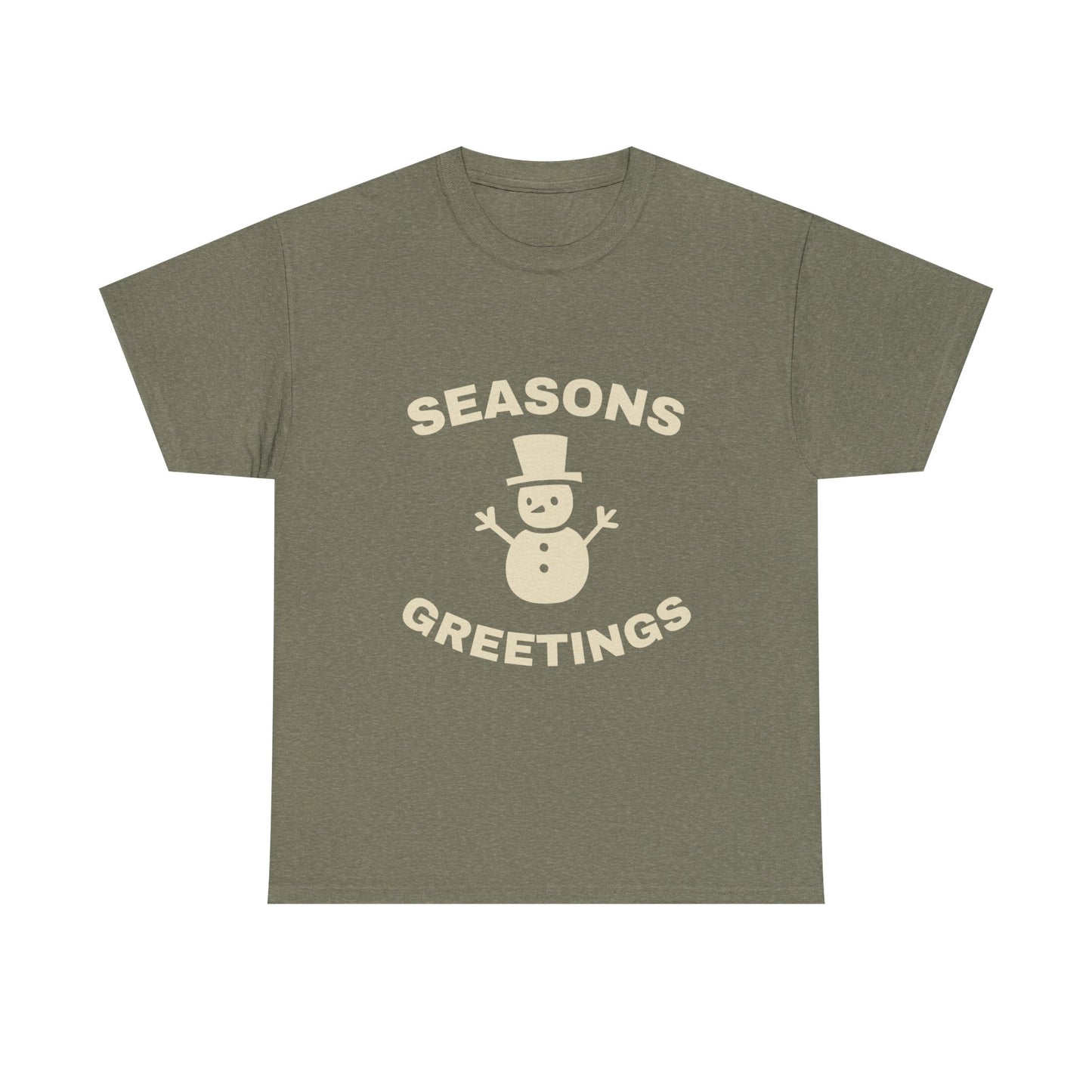 Unisex Seasonal Greetings Tee, Cozy Winter Tee, Holiday Gift, Snowman T-Shirt, Festive Apparel, Christmas Shirt, Casual Wear