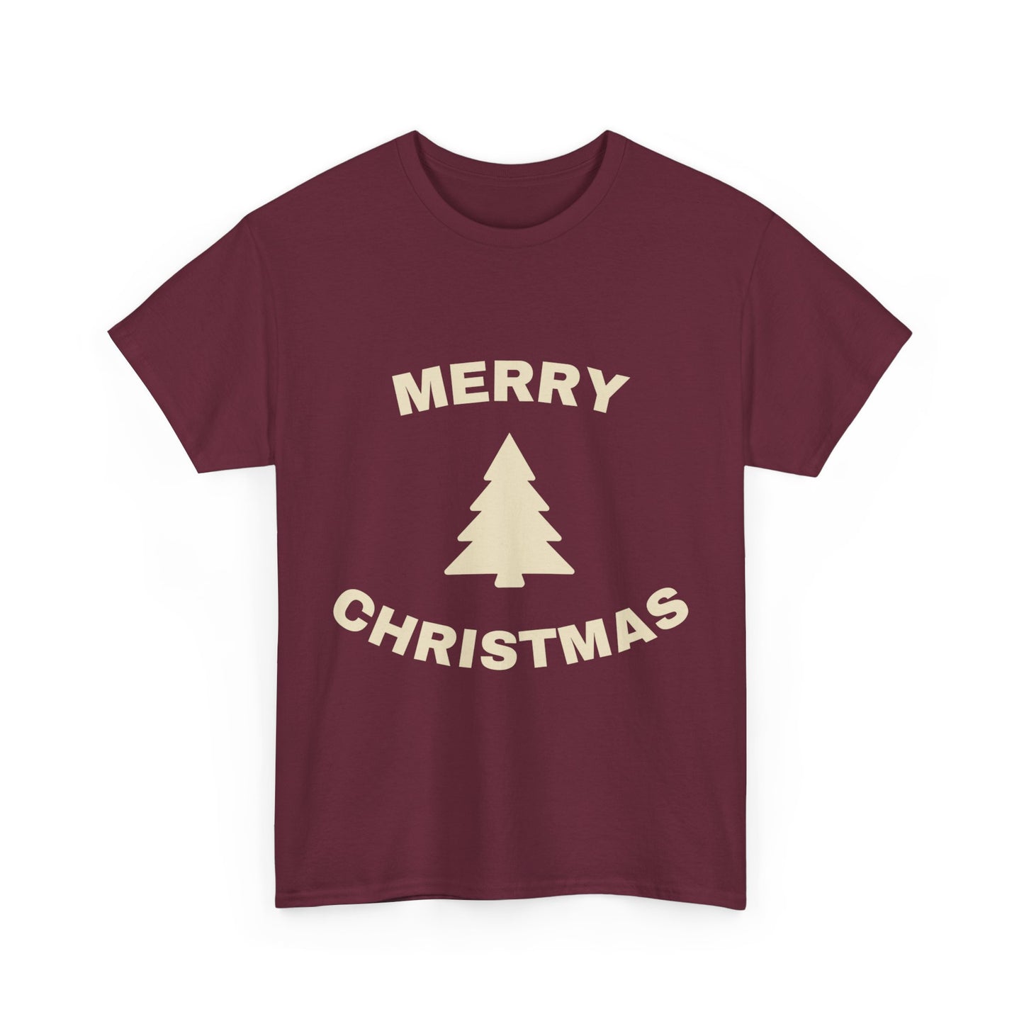 Merry Christmas Unisex Heavy Cotton Tee, Holiday Tee, Christmas Gift, Festive T-Shirt, Seasonal Apparel, Winter Celebration Shirt