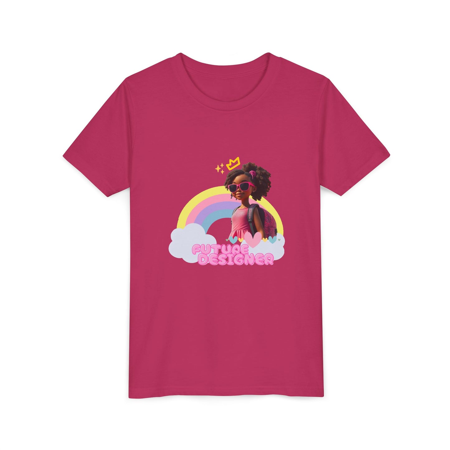 Future Designer, Back to School Tee with Rainbow,