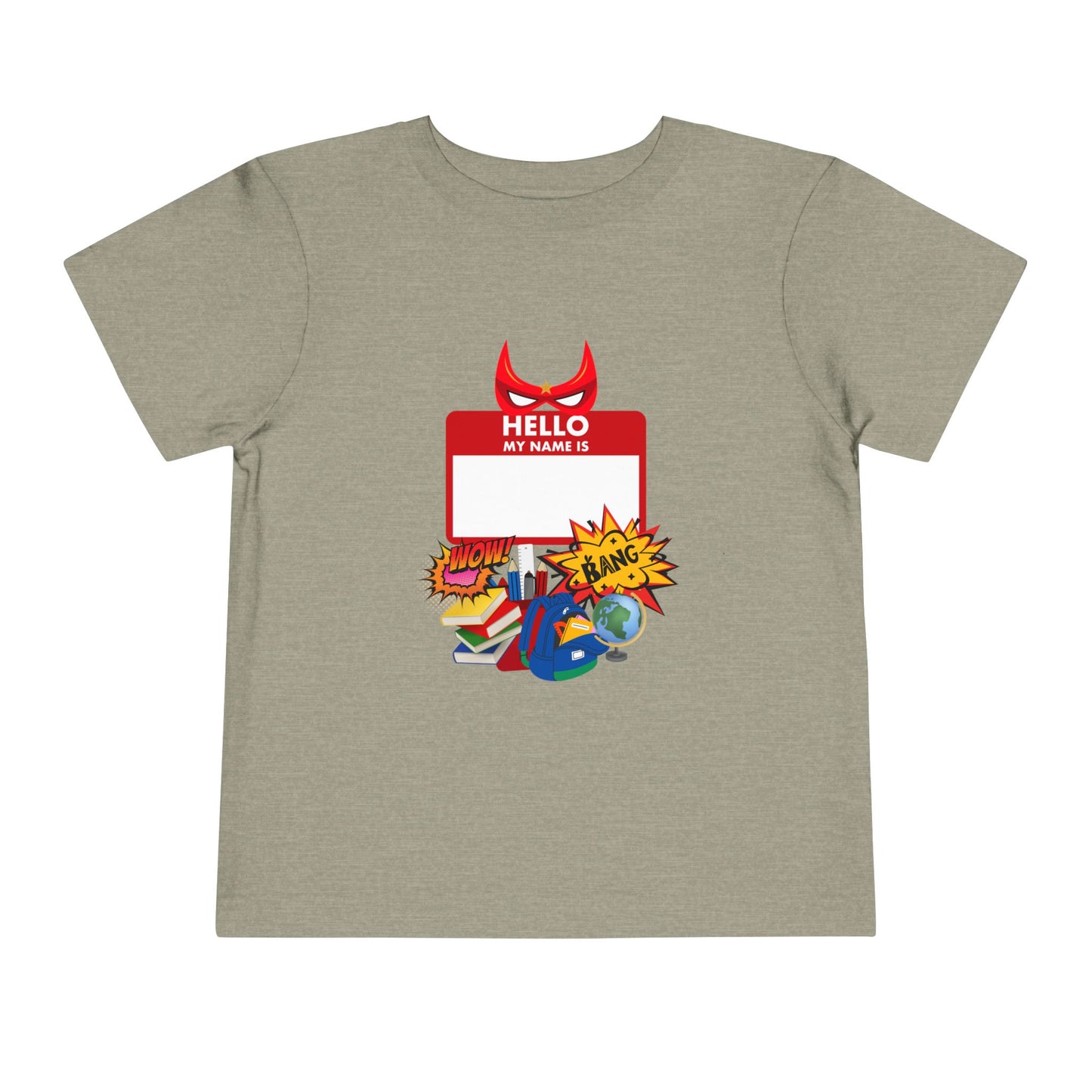 Superhero Toddler Tee - Personalize with Name, Child's Birthday Gift, Fun Party Outfit, Everyday Wear, Kids' Costume