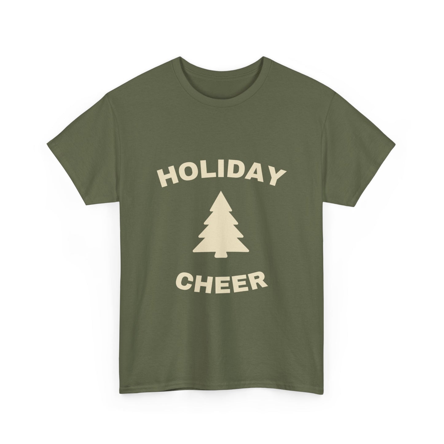 Holiday Cheer Unisex Heavy Cotton Tee, Christmas Gift, Casual Wear, Soft Cotton Tee, Winter Apparel, Unisex T-Shirt