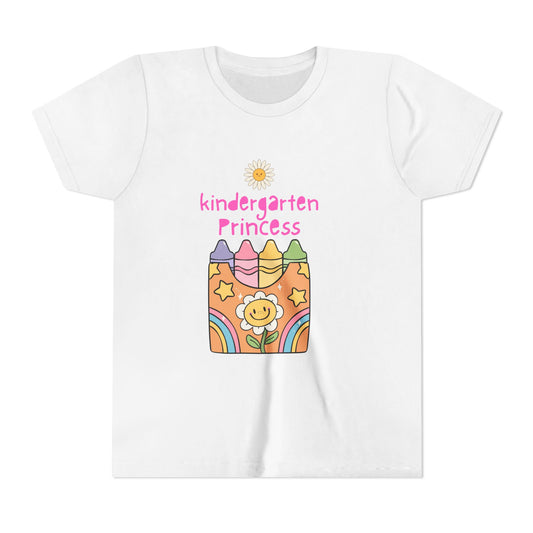 Kindergarten Princess Tee, Cute Youth T-Shirt, Back to School Outfit, Birthday Gift, Classroom Fun