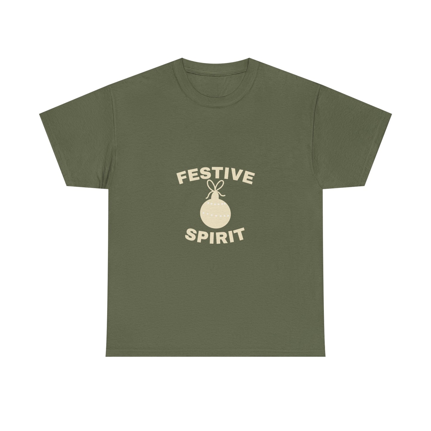 Festive Spirit Unisex Heavy Cotton Tee | Holiday T-Shirt, Christmas Apparel, Gift Idea, Casual Wear, Seasonal Fashion