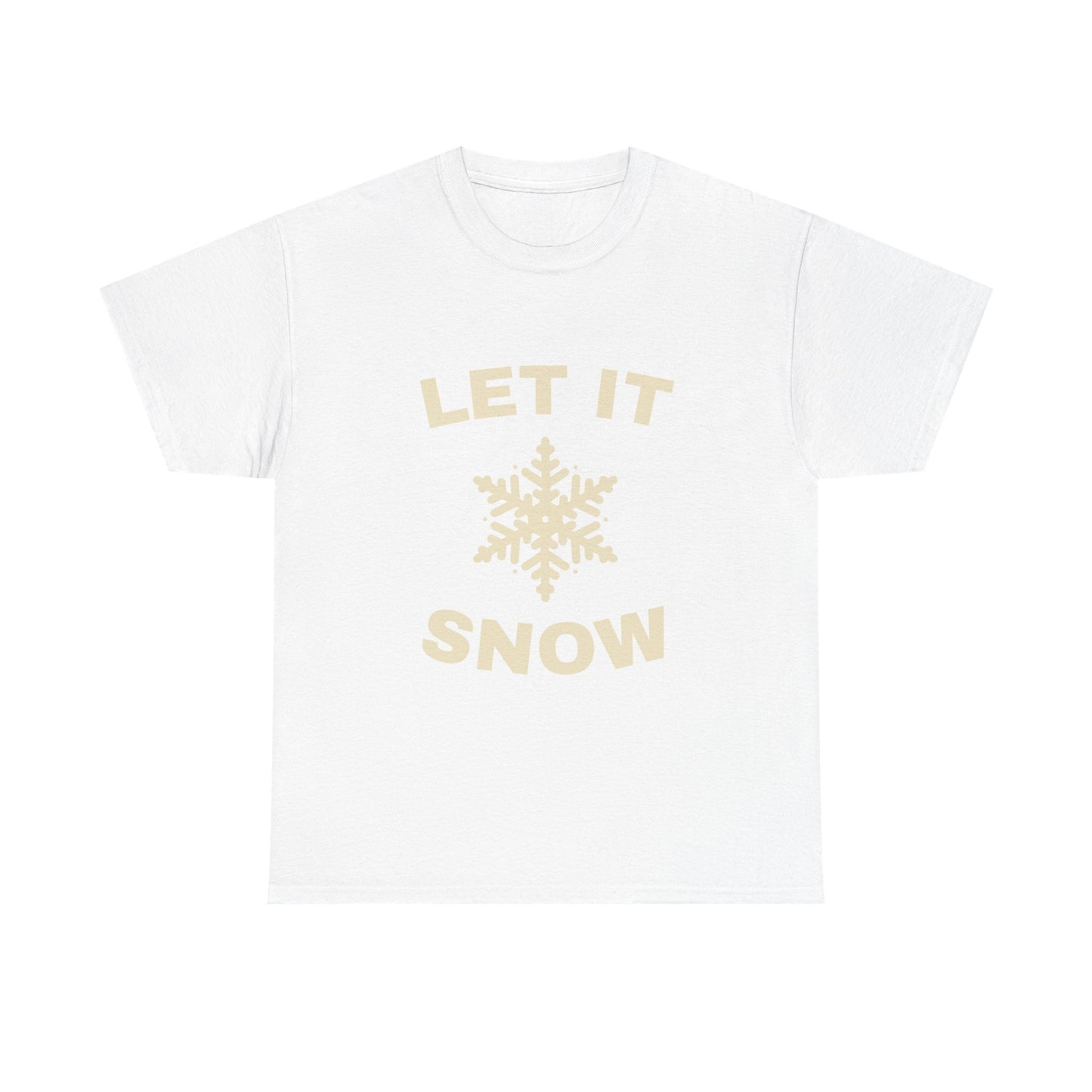 Winter Vibes Unisex Heavy Cotton Tee - Let It Snow! Casual Wear, Holiday Gift, Cozy Style, Winter Fashion, Seasonal T-shirt