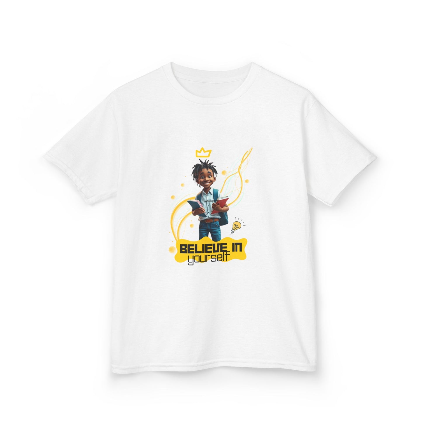 Inspirational Kids Tee - Believe in Yourself! Motivational Shirt for Girls & Boys, Gift for Birthdays, School Events, & Encouragement