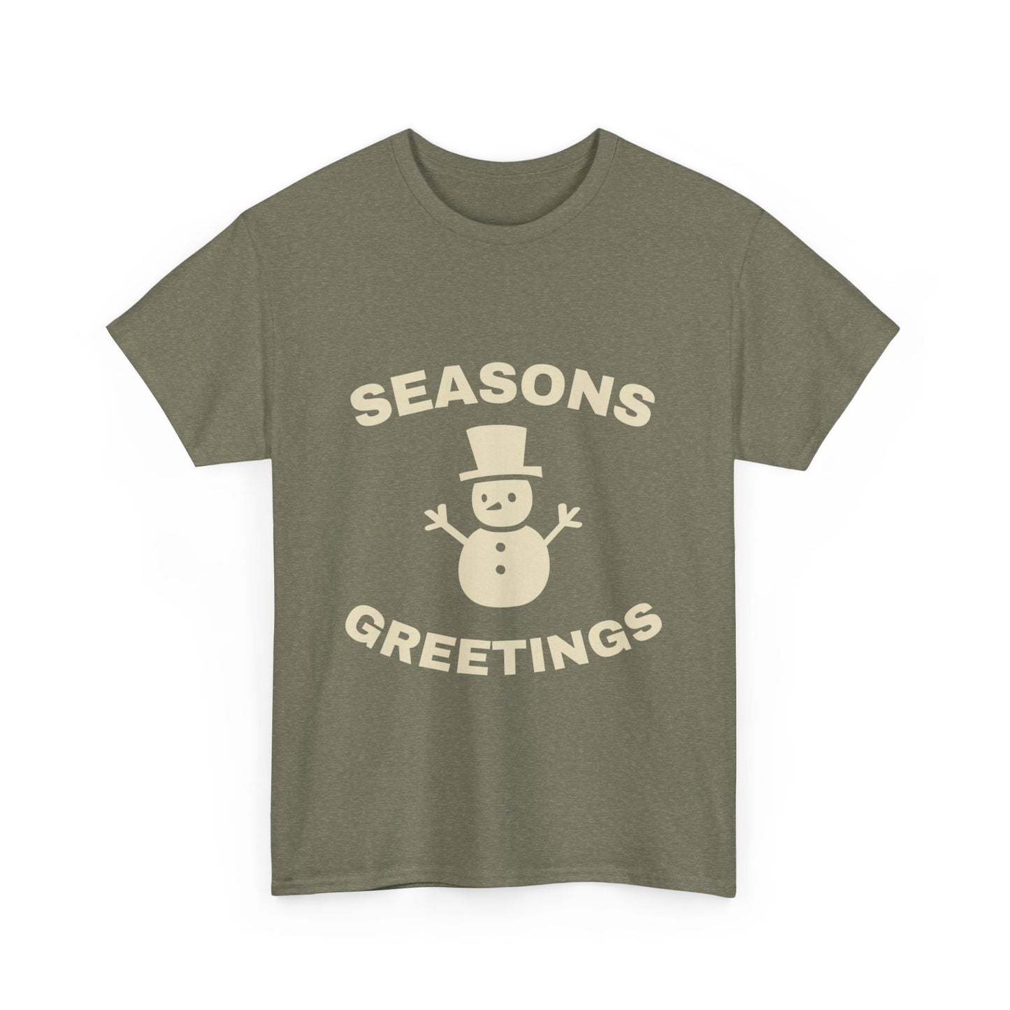 Unisex Seasonal Greetings Tee, Cozy Winter Tee, Holiday Gift, Snowman T-Shirt, Festive Apparel, Christmas Shirt, Casual Wear