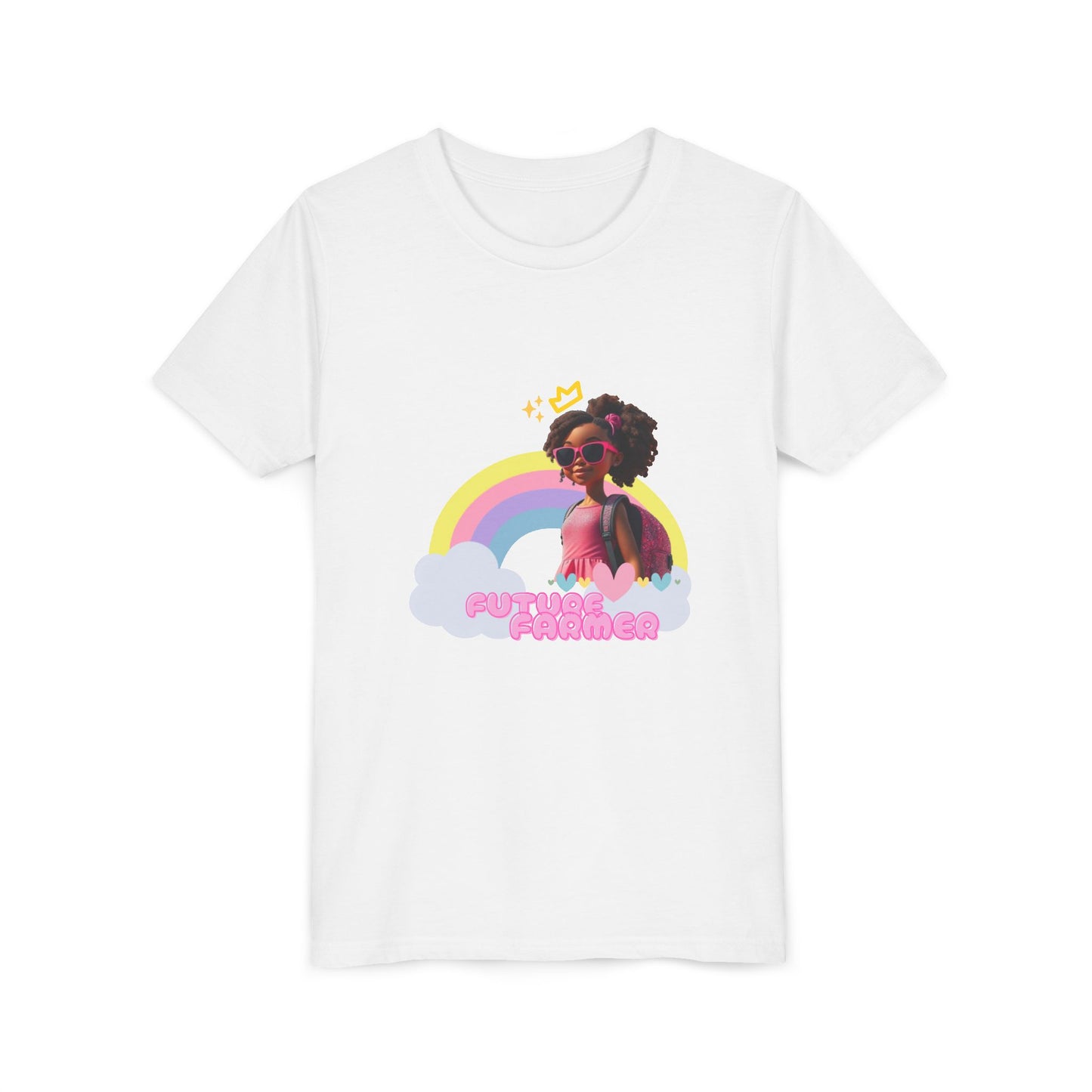 Future Farmer Tee with Colorful Rainbow Design, Back to school