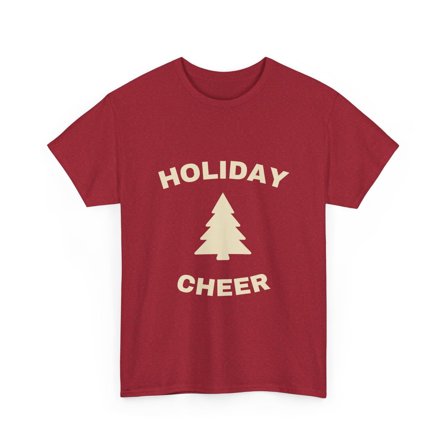 Holiday Cheer Unisex Heavy Cotton Tee, Christmas Gift, Casual Wear, Soft Cotton Tee, Winter Apparel, Unisex T-Shirt