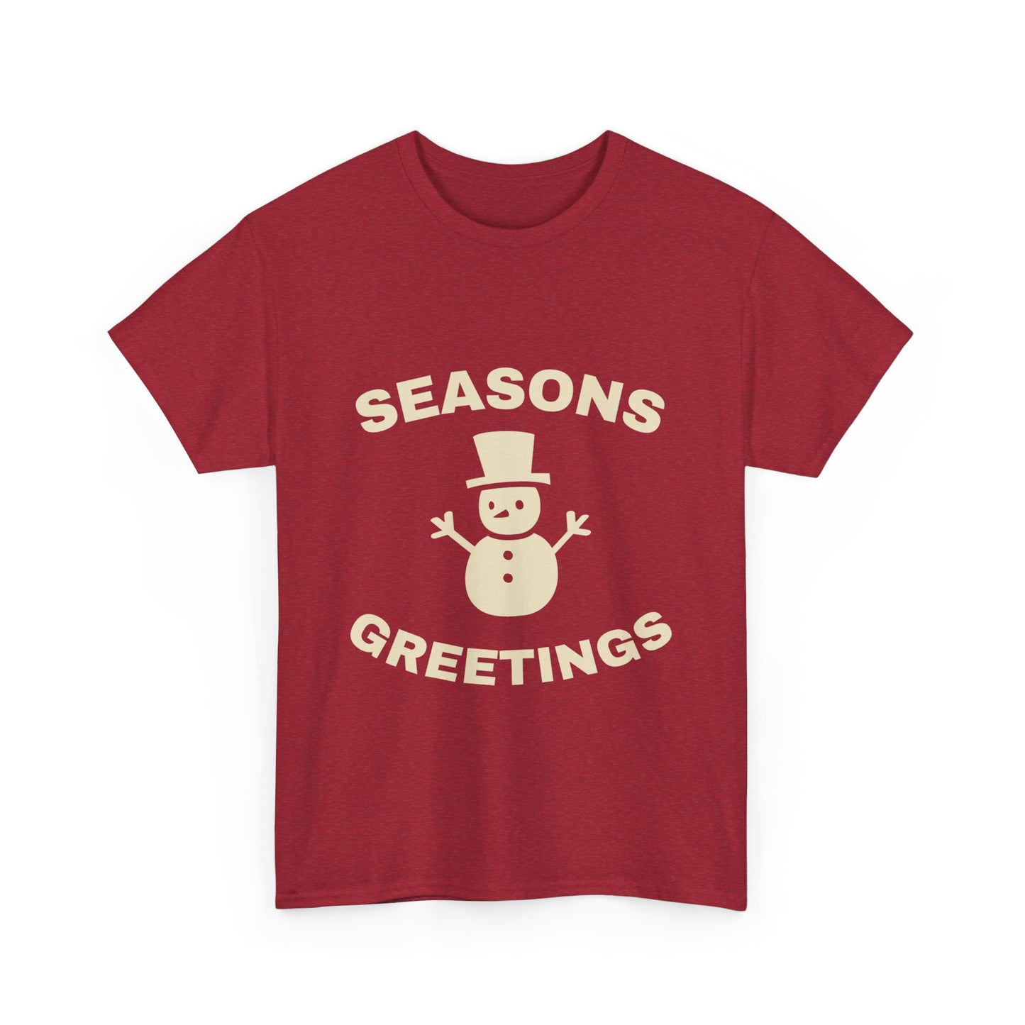 Unisex Seasonal Greetings Tee, Cozy Winter Tee, Holiday Gift, Snowman T-Shirt, Festive Apparel, Christmas Shirt, Casual Wear
