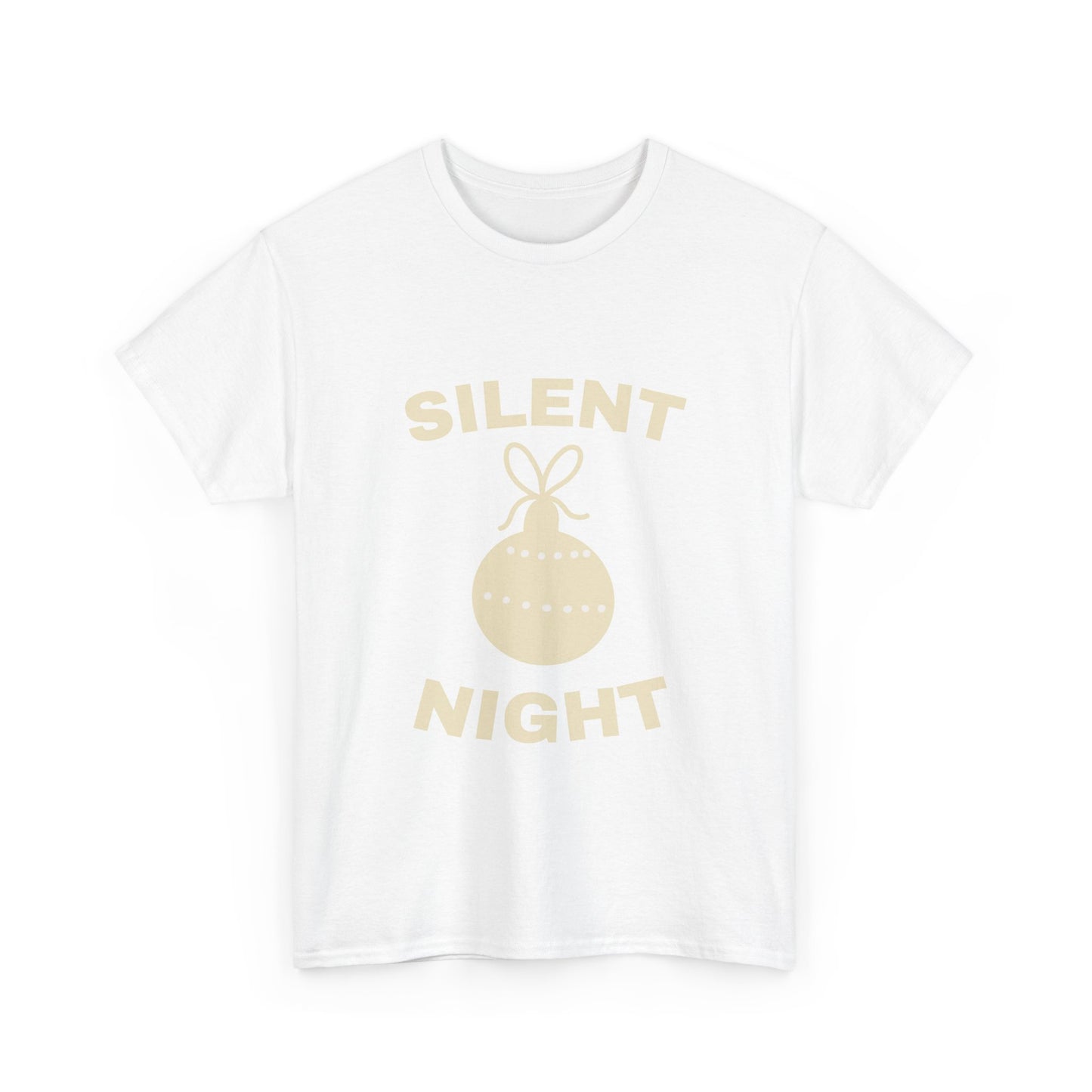 Silent Night Unisex Heavy Cotton Tee | Holiday Shirt, Christmas Apparel, Cozy Gift, Seasonal Fashion, Festive Wear