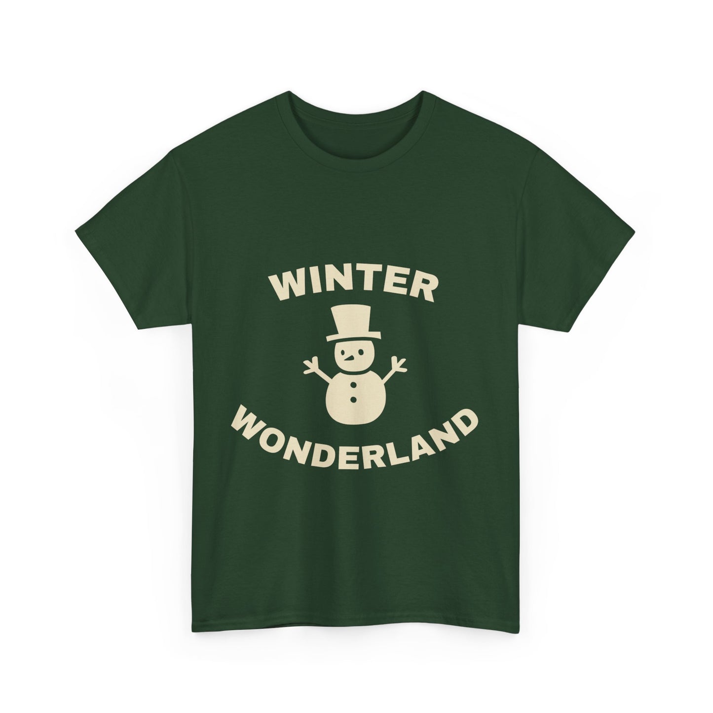 Winter Wonderland Unisex Heavy Cotton Tee, Holiday T-Shirt, Cozy Winter Apparel, Snowman Shirt, Gift for Him/Her