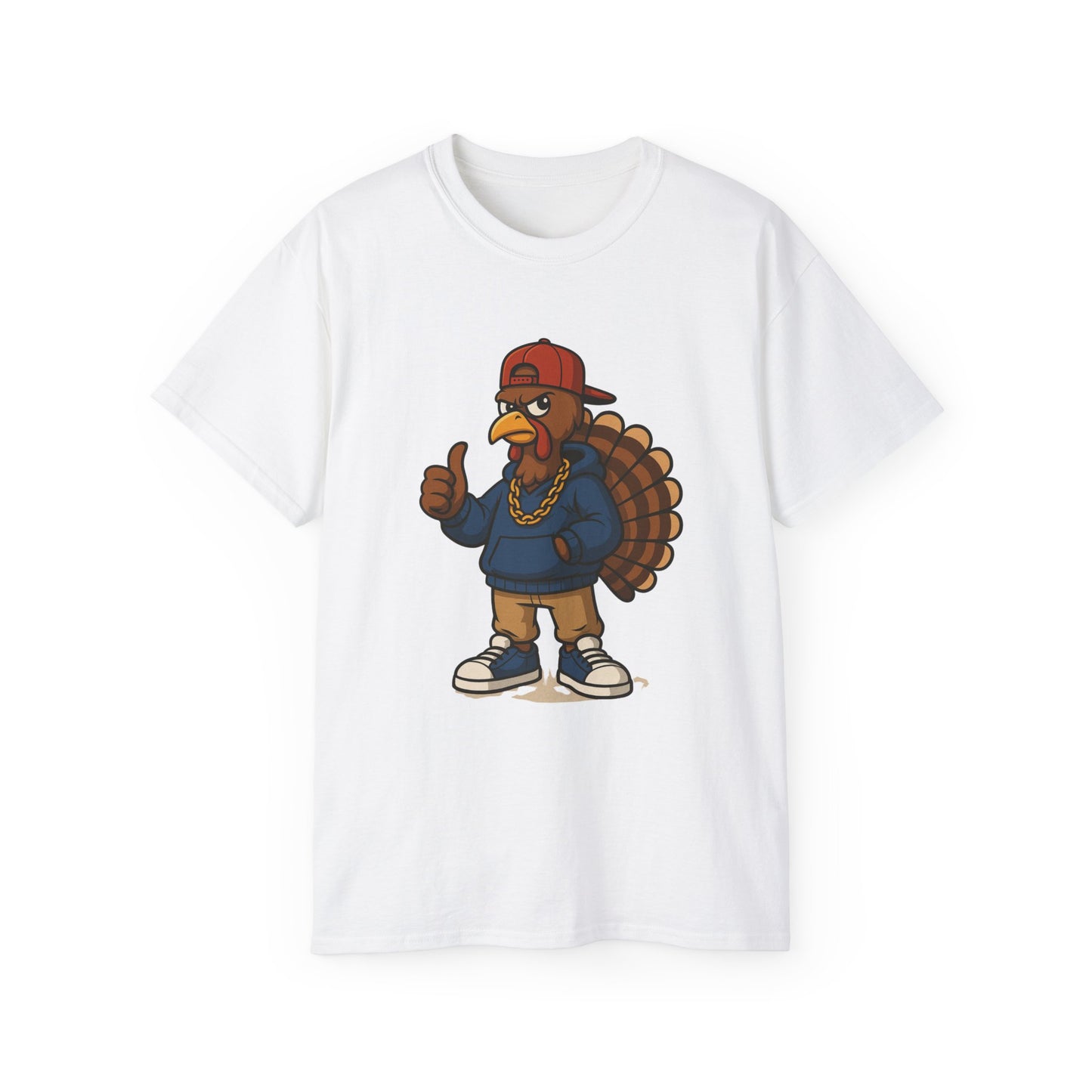 Thanksgiving Turkey Graphic Tee, Unisex Cotton Shirt for Holiday Celebrations, Funny Fall Apparel, Casual Wear, Gift for Turkey Lovers