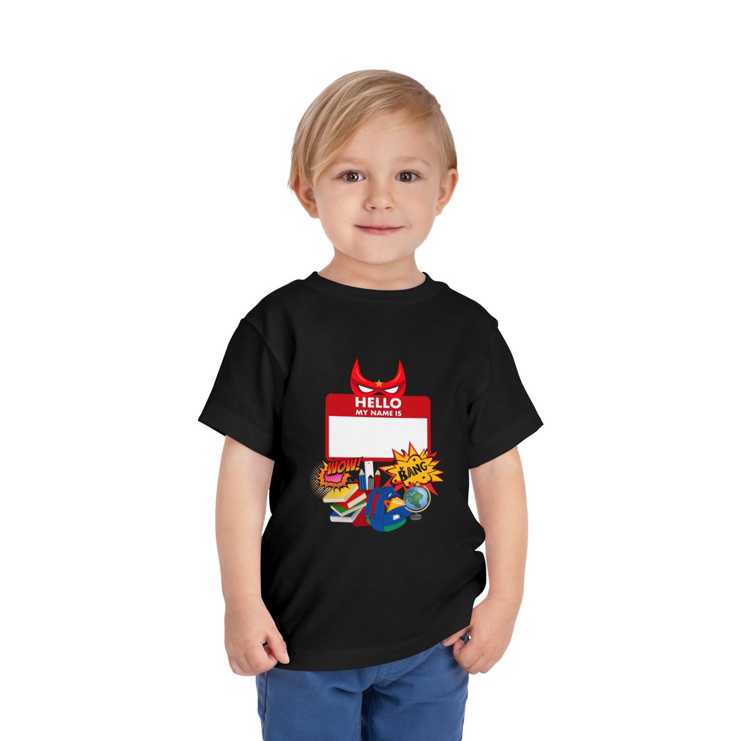 Superhero Toddler Tee - Personalize with Name, Child's Birthday Gift, Fun Party Outfit, Everyday Wear, Kids' Costume